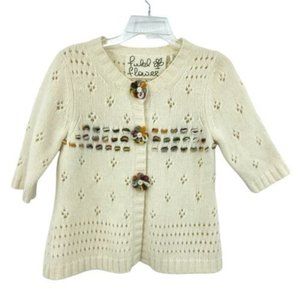 FIELD FLOWER Anthropologie Sweater with snaps Size S great condition